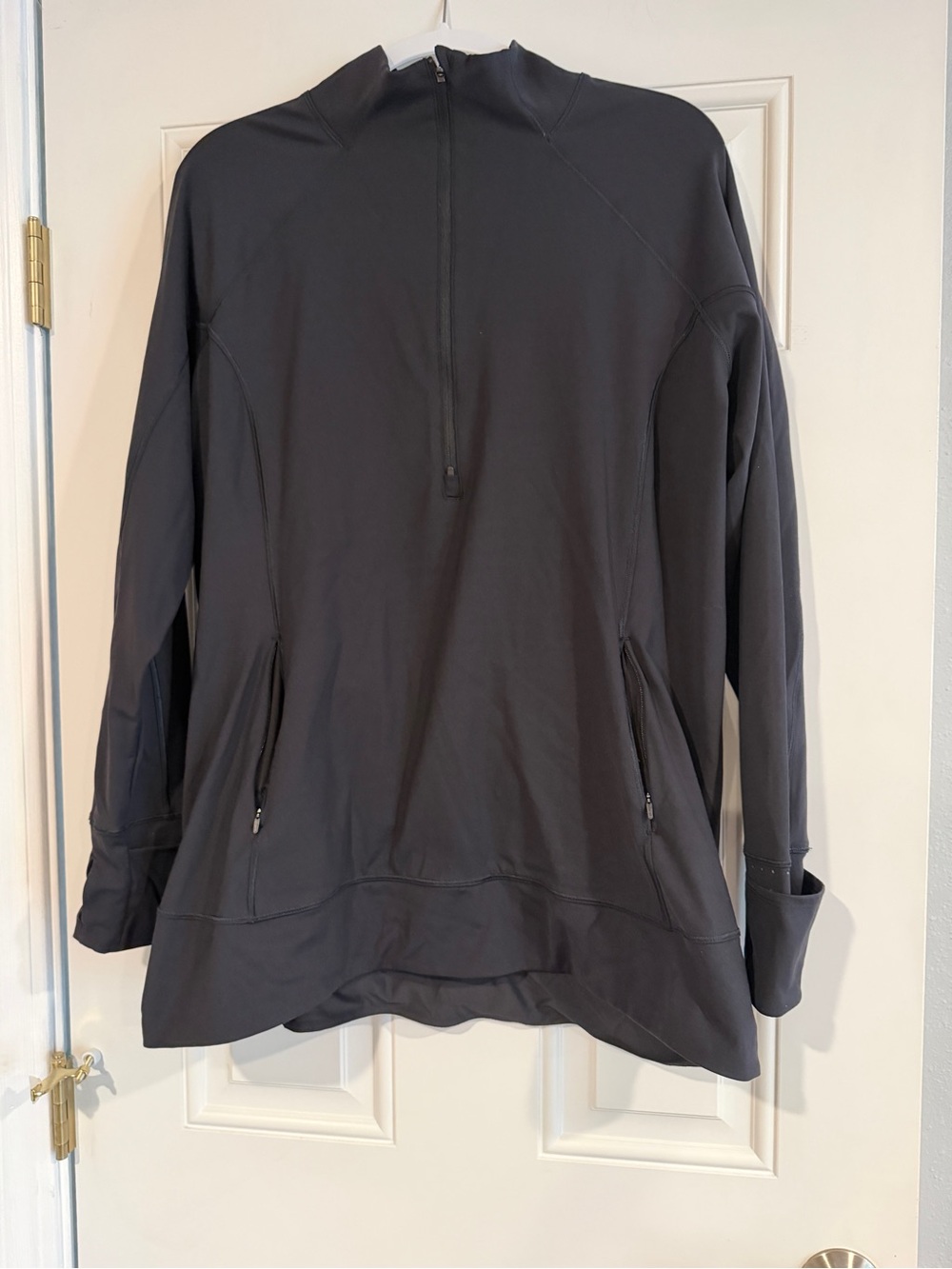Athleta Black Half-Zip Utility Jacket